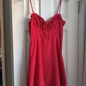 Princess Polly Red Polka Dot Mini Dress
